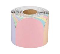 Bordes para tablón de anuncios, 21 m, autoadhesivos, papel festoneado | Colorido diseño ondulado troquelado para decorar tableros de corcho y exhibiciones, fácil aplicación de despegar para
