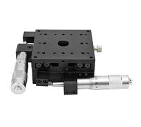 BORDSTRACT 1 pieza micrómetro XY etapa de ajuste fino manual, etapa lineal de precisión de rodillo cruzado de 80x80x40 mm para instrumentos ópticos equipos de laboratorio