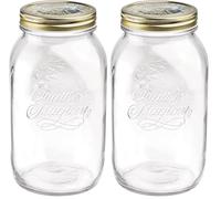 Bormioli Bote con Tapa, transparente, 1.5l (Paquete de 2)