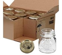 Bormioli Quattro Stagioni - Tarros para conservas (12 piezas, capacidad de 150 ml, diámetro de 6,8 cm, altura total: 8,8 cm, perfecto para ANTIPASTI & CO)