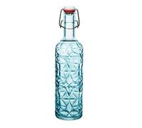 Bormioli Rocco 320269-MQD Botella de Cristal, 1 Liter, Bleue