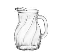 BORMIOLI ROCCO BISTROT TWIST Jarra Vidrio 1,17L Transparente Con relieve Fabricado en Italia Reciclable Transparent 1.17l