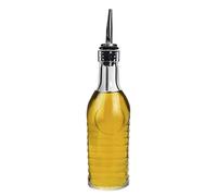 BORMIOLI ROCCO - Botella de cristal Officina 1825 para aceite de oliva/vinagre - Boquilla vertedora de acero inoxidable - 268 ml