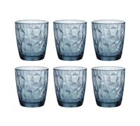 BORMIOLI ROCCO DIAMOND 6 Vaso Bajo Vidrio 30CL Transparente Con relieve Fabricado en Italia Ecológico