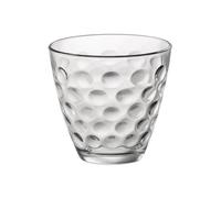 BORMIOLI ROCCO DOTS Set 6 Vasos Bajos Vidrio 25CL Transparente Con relieve Fabricado en Italia Reciclable Transparent 25cl
