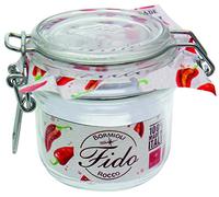 Bormioli Rocco Fido 4261 - Juego de 6 tarros de cristal con plancha de alambre (255 ml, incluye gomas, tarros de conservas, tarros de postre, tarros de mermelada)