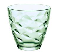 BORMIOLI ROCCO FLORA Set 6 Vasos Bajos Vidrio 26CL Verde Con relieve Fabricado en Italia Reciclable Verde