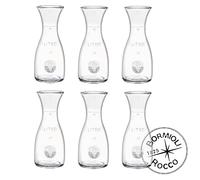 Bormioli Rocco - Juego de 6 jarras de Vino, decantador, Jarra de Agua, Jarra de Cristal, Jarra de Vino, Jarra de Zumo, Jarra de Agua, 26,2 cm