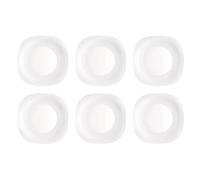 BORMIOLI ROCCO PARMA 6 Plato Llano Opal 27CM Blanco Brillo Fabricado en España Reciclable Blanco