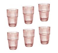 Bormioli Rocco Set de 6 vasos altos Barshine de vidrio 38 cl