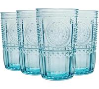 Bormioli Rocco Vaso enfriador romántico, juego de 4, 4 unidades (paquete de 1), azul claro