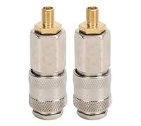 BOROCO Adaptadores de compresor de aire portátiles, rosca macho de acero resistente a válvula estadounidense, conector rápido 3 en 1 para inflador de neumáticos