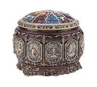 BOROCO Caja de música vintage Caja musical clásica de madera con diosa giratoria Luces LED parpadeantes Reproduce Melodía de Castillo en el cielo Regalo para cumpleaños Navidad (Leona)