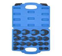 BOROCO Juego métrico de llaves de pata de gallo de 19 piezas de acero Cr-Mo de 8-32 mm/0,3-1,3 pulgadas con herramienta manual de caja de herramientas