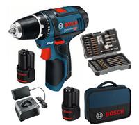 Bosch (0615990k9b gsr 12v-15 akku bohrschrauber, 2x 2,0ah