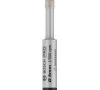 Bosch 1 broca de diamante PRO de cerámica de fácil secado (para baldosas, placas duras, 8 mm de diámetro, accesorios profesionales, taladros/destornilladores)