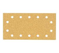 Bosch 10x Papel de lija EXPERT C470 con 14 agujeros | para Pintura sobre madera, Madera dura, Ø 115x230 mm, Grano 40, Professional Accesorios Lijadora orbital