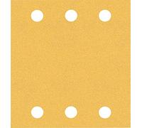 Bosch 10x Set de papel de lija EXPERT C470 con 6 agujeros | para Pintura sobre madera, Madera dura, Ø 115x140 mm, Grano 2x 40, 2x 60, 2x 80, 2x 120, 2x 180, Accesorios Lijadora orbital