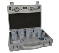 Bosch 14x Set Sierras Corona PRO MultiMat Power Change plus | para Madera blanda, Cartón-yeso, Ø 19, 22, 25, 29, 35, 38, 44, 51, 57, 64, 76 mm, Professional Accesorios Taladro