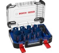 Bosch 14x Set universal de sierras de corona EXPERT Multi Material PC Plus | para Madera con metal, Ladrillo, Ø 20, 22, 25, 32, 35, 40, 44, 51, 60, 68, 76 mm, Professional Accesorios Taladro