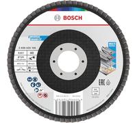 Bosch 15x Disco de láminas X451, G40, G60 para amoladoras angulares pequeñas (para Acero, Aluminio, Ø 125 mm, Grano 40, Professional Accesorios Amoladora pequeña)