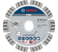 Bosch 1x Disco Corte Diam. PRO Concrete 22,23mm | para Hormigón, Hormigón armado, Ø 125 mm, Professional Accesorios Amoladora pequeña