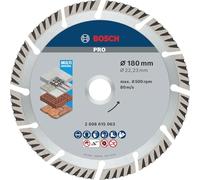 Bosch 1x Disco Corte Diam. PRO MultiMat 22,23mm | para Hormigón, Hormigón armado, Ø 180 mm, Professional Accesorios Amoladora grande