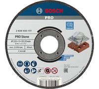 Bosch 1x Disco de corte abrasivo PRO Stone, diámetro interior de 22,23 mm | para Bloque de construcción de ladrillo hueco, Mármol, Ø 115 mm, Professional Accesorios Amoladora pequeña