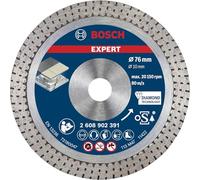 Bosch Disco de corte con diamante EXPERT Hard Ceramic Ø76 mm, Ø interior 10 mm