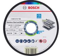 Bosch 1x Disco de corte de metal y acero inoxidable de larga vida útil con diámetro interior de 22,23 mm (para Acero inoxidable, Acero, Ø 125 mm, Professional Accesorios Amoladora pequeña)