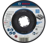 Bosch 1x Disco de desbaste abrasivo PRO Metal, X-Lock | para Acero, Ø 115 mm, Professional Accesorios Amoladora pequeña