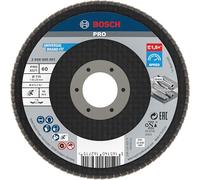 Bosch 1x Disco de láminas PRO X571, versión en ángulo, de fibra | para Acero, Acero inoxidable, Grano 60, Professional Accesorios Amoladora pequeña