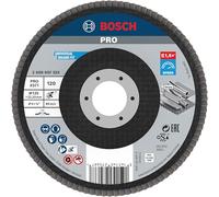 Bosch 1x Disco de láminas PRO X571, versión recta, de fibra | para Acero, Acero inoxidable, Grano 120, Professional Accesorios Amoladora pequeña
