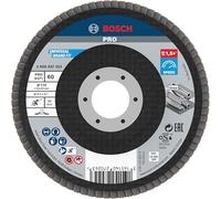 Bosch 1x Disco de láminas PRO X571, versión recta, de fibra | para Acero, Acero inoxidable, Grano 60, Professional Accesorios Amoladora pequeña