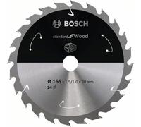 Bosch Professional Disco de sierra circular Standard para madera 165 x 20 x 1,5 mm, 24 dientes