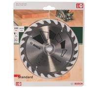 Bosch 1x Hoja de Sierra Circular Standard (para Madera, Ø 160 x 2.2/1.5 x 20/16 mm, 24 Dientes, ATB, con 1x Anillo de Reducción 16 mm, Accesorios Sierras Circulares)