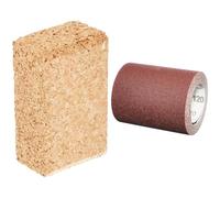 Bosch 2 607 000 636 - Taco de lijar, 60 x 100 mm, pack de 1 + Bosch 2 608 606 805 - Rodillo lijador - 93 mm, 5 mm, 120 (pack de 1)