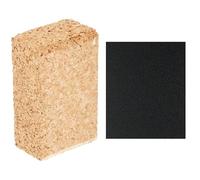 Bosch 2 607 000 636 - Taco de lijar, 60 x 100 mm, pack de 1 + Bosch 2609256C01 - Pliego de lija manual (impermeable, P120, 23 x 28 cm)