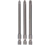 Bosch Puntas de atornillar 2 607 001 761 – PZ1, PZ2, PZ3, 89 mm – Pack de 3