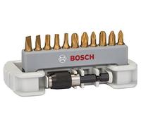 Bosch 2 608 522 127 - Set de 11 puntas de atornillar incluido soporte para puntas de atornillar - PH1; PH2; PH3; PZ1; PZ2; PZ3; T15; T20; T25; S0,6x4,5; S0,8x5,5; 25 mm (pack de 12)