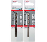 Bosch 2 608 585 851 Bosch 851-Brocas metálicas HSS-Co, DIN 338-5 x 52 x 86 mm (Pack de 1), Acero Inoxidable 5x52x86mm (Paquete de 2)