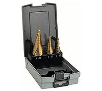 Bosch 2 608 587 432 - Set de 3 brocas escalonadas HSS-TiN - 4-12; 4-20; 6-30 mm (pack de 1)