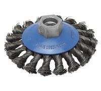 Bosch 2 609 256 511 - Cepillo cónico para amoladoras angulares y rectas, alambre trenzado, 100 mm