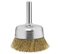 Bosch 2 609 256 516 - Cepillo de vaso para taladradoras, alambre ondulado, latonado, 50 mm