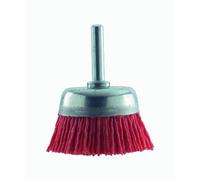 Bosch 2 609 256 525 - Cepillos de vaso para taladradoras, alambre de nilón con medio de lijado de corindón, grano K80, 75 mm