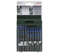Bosch 2 609 256 745 - Juego de hojas de sierra de calar de 10 piezas vástago en T