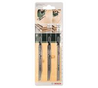 Bosch 2 609 256 A12 - Juego de 3 hojas de sierra de calar, vástago de una sola leva (pack de 3)
