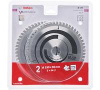 Bosch, 2 unidades, disco de corte multi-material, 190x30x2.4/1.8 mm, 54 dientes