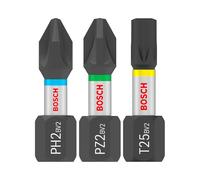 Bosch Accesorios Atornillador PRO Impact Paquete mixto PH/PZ/T 25 mm 25 uds