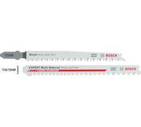 Bosch 26x Hojas Sierra Calar T234X y EXPERT MultiMat T367XHM | para Madera con metal duro, Madera blanda, 143 x 49 mm,
